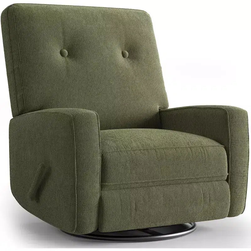 Fauteuil inclinable manuel, fauteuil à bascule pivotant et planeur rembourré en lin, fauteuil réglable avec repose-pieds