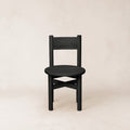 Chaise de salle à manger - Bois massif, finition noire