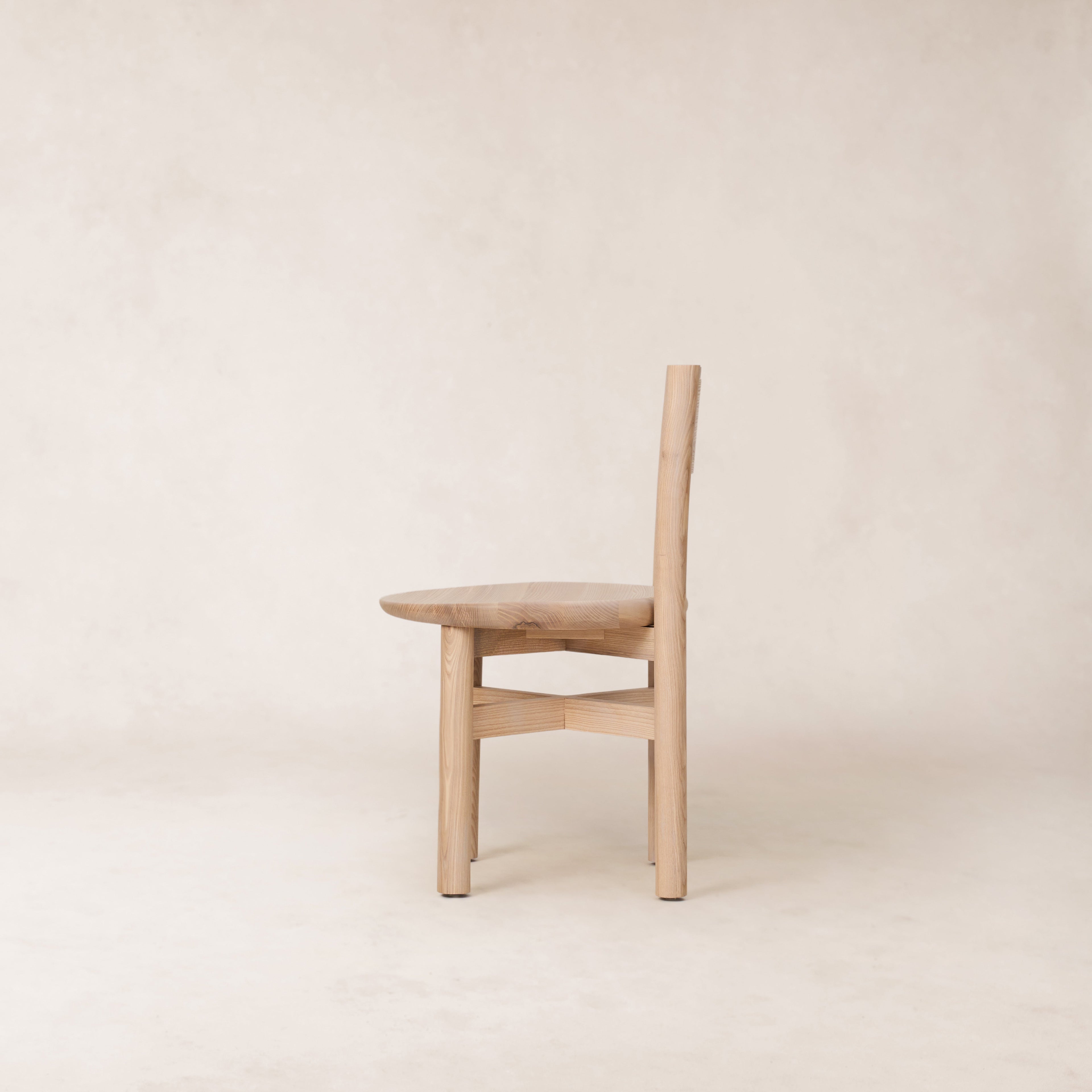 Chaise de salle à manger - Bois massif, finition naturelle