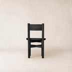 Chaise de salle à manger - Bois massif, finition noire