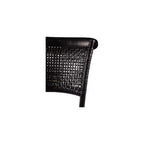 Lot de 2 chaises de salle à manger bohème, cadre en orme massif, dossier en rotin, noir antique, aucun assemblage requis, 125 kg
