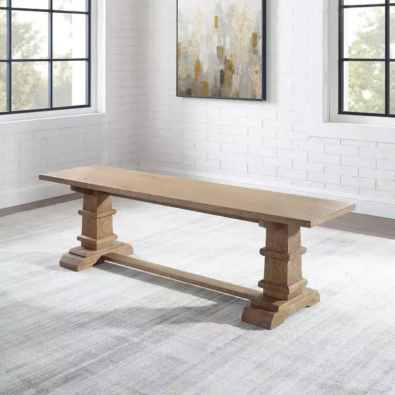 Joanna Dining Bench Rustic Brown - Crosley