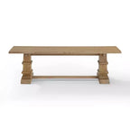 Banc de salle à manger style ferme 60 po, finition brossée rustique marron, bois d'hévéa et MDF, 3 places, 300 lb