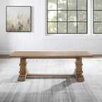 Banc de salle à manger style ferme 60 po, finition brossée rustique marron, bois d'hévéa et MDF, 3 places, 300 lb