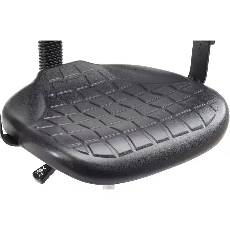 Chaise de travail en polyuréthane réglable en hauteur de 16 à 21 po avec accoudoirs, pivotante à 360°, capacité de 300 lb, garantie de 10 ans