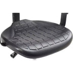 Chaise de travail en polyuréthane réglable en hauteur de 16 à 21 po avec accoudoirs, pivotante à 360°, capacité de 300 lb, garantie de 10 ans