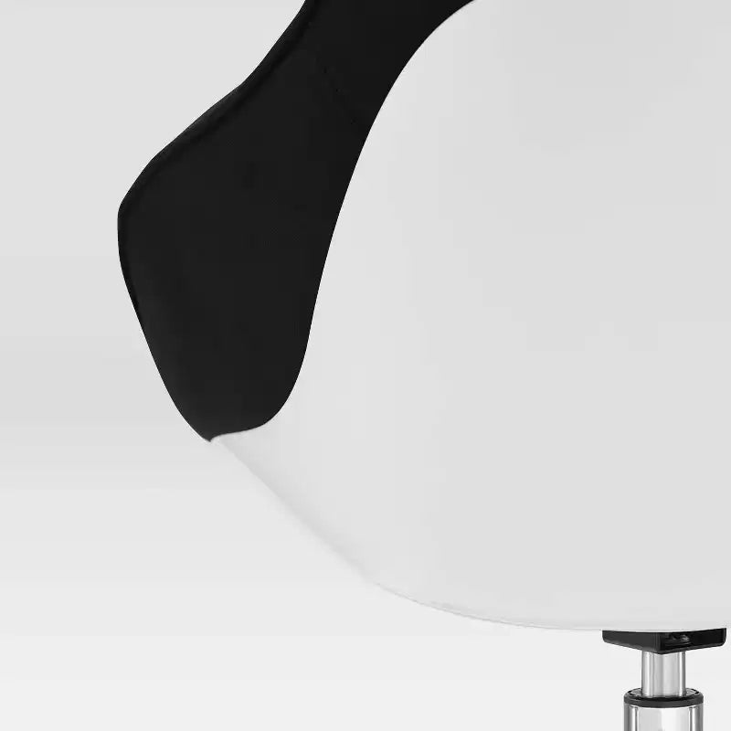 Chaise de bureau pivotante noire rembourrée - Support lombaire, hauteur réglable