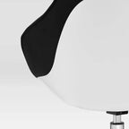 Chaise de bureau pivotante noire rembourrée - Support lombaire, hauteur réglable