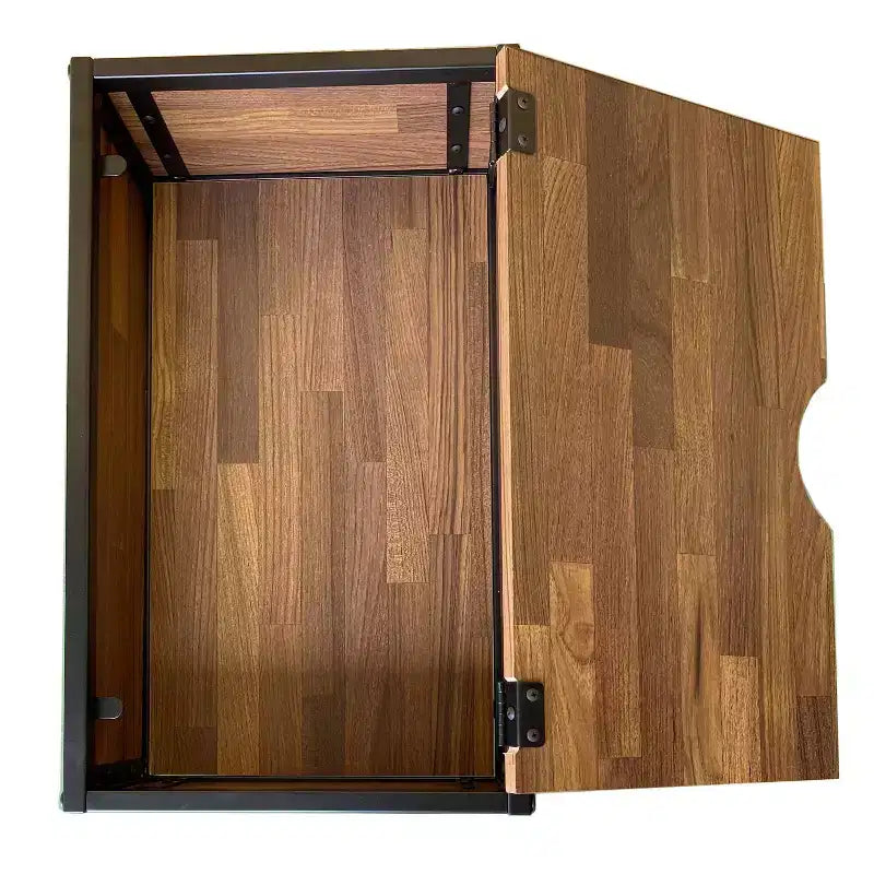 Ensemble de 3 tables basses gigognes industrielles et table d'appoint, rangement avec plateau relevable, roulettes verrouillables, acier et bois noirs