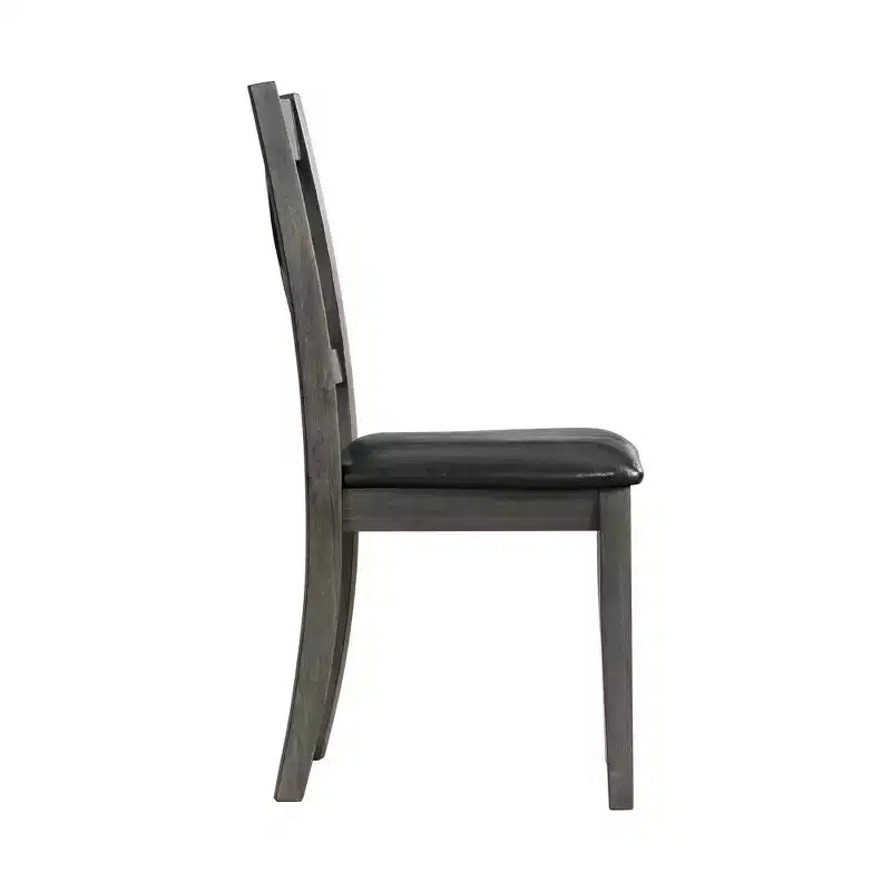 Lot de 2 chaises d'appoint rembourrées sans accoudoirs à dossier en X, cadre en acacia et MDF, capacité de 136 kg
