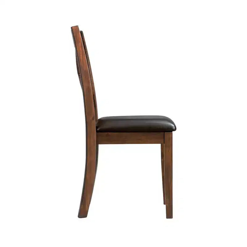 Lot de 2 chaises d'appoint rembourrées sans accoudoirs à dossier en X, cadre en acacia et MDF, capacité de 136 kg