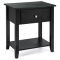 Costway Nightstand Beside Table Chest Sofa Table End Table Accent Table White
