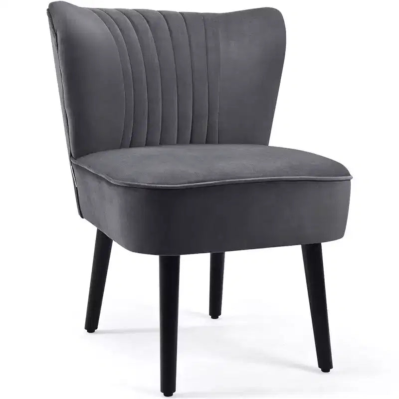 Ensemble de 2 chaises d'appoint sans accoudoirs, en mousse haute résilience, pieds en bois de caoutchouc, capacité de 113 kg — Turquoise/Gris pierre/Gris foncé