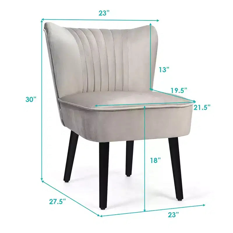 Ensemble de 2 chaises d'appoint sans accoudoirs, en mousse haute résilience, pieds en bois de caoutchouc, capacité de 113 kg — Turquoise/Gris pierre/Gris foncé