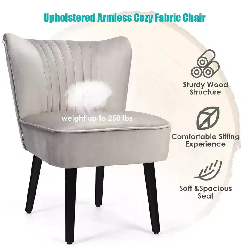 Ensemble de 2 chaises d'appoint sans accoudoirs, en mousse haute résilience, pieds en bois de caoutchouc, capacité de 113 kg — Turquoise/Gris pierre/Gris foncé
