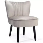 Ensemble de 2 chaises d'appoint sans accoudoirs, en mousse haute résilience, pieds en bois de caoutchouc, capacité de 113 kg — Turquoise/Gris pierre/Gris foncé