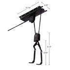 Lot de 4 palans de rangement pour vélo de plafond avec corde à verrouillage automatique et crochets revêtus de PVC, capacité de 45 kg