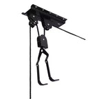 Lot de 4 palans de rangement pour vélo de plafond avec corde à verrouillage automatique et crochets revêtus de PVC, capacité de 45 kg