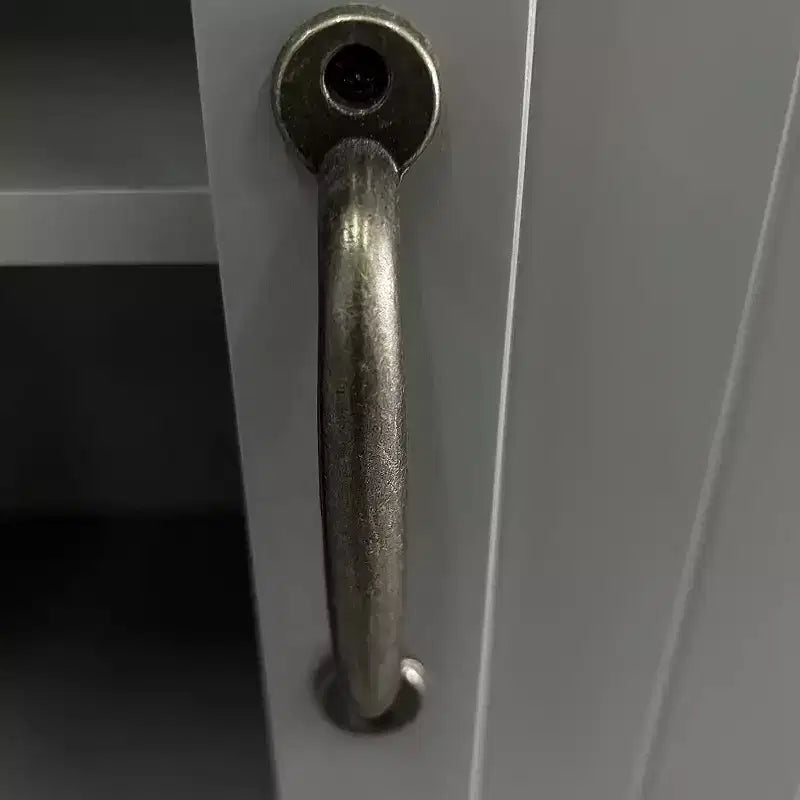 Armoire de cuisine garde-manger de style rustique de 123 cm, meuble de rangement au sol, organisateur avec étagères réglables et 4 portes pour salle à manger