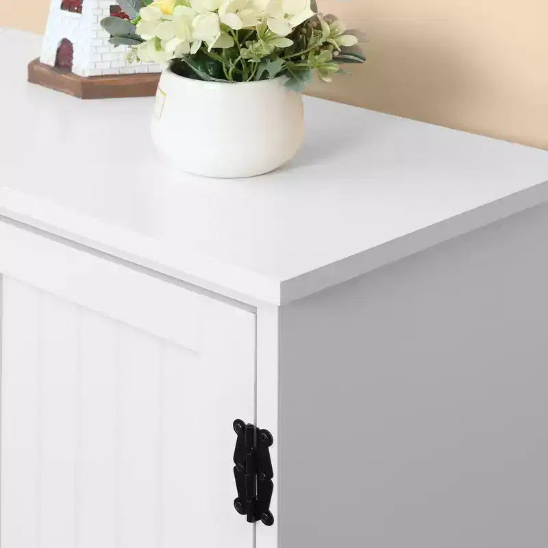 Armoire de cuisine garde-manger de style rustique de 123 cm, meuble de rangement au sol, organisateur avec étagères réglables et 4 portes pour salle à manger