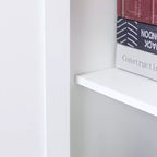 Armoire de cuisine garde-manger de style rustique de 123 cm, meuble de rangement au sol, organisateur avec étagères réglables et 4 portes pour salle à manger