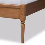 Lit plateforme en bois avec tête de lit, brun noyer, aucun sommier tapissier requis