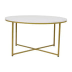 Flash Furniture Hampstead Collection Coffee Table - Modern Laminate Accent Table with Crisscross Frame