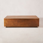 Table basse - Aluminium coulé avec finition cuivre antique