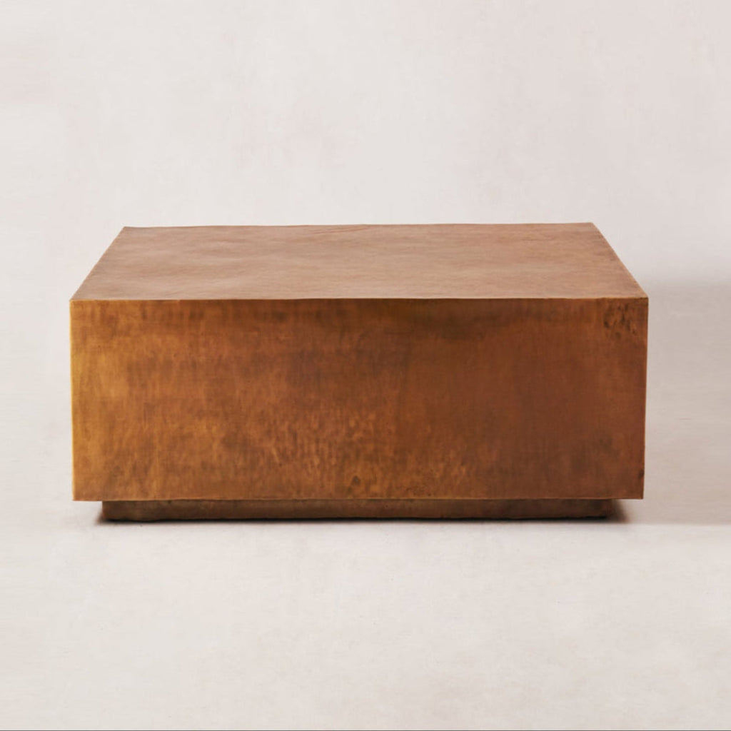 Table basse - Aluminium coulé avec finition cuivre antique