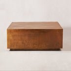 Table basse - Aluminium coulé avec finition cuivre antique