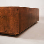 Table basse - Aluminium coulé avec finition cuivre antique