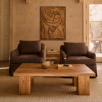 Fauteuil - Housse en lin belge avec coussin en duvet