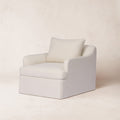 Fauteuil - Housse en lin belge avec coussin en duvet