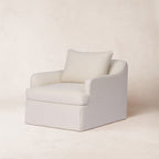 Fauteuil - Housse en lin belge avec coussin en duvet