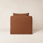 Fauteuil - Housse en lin belge avec coussin en duvet