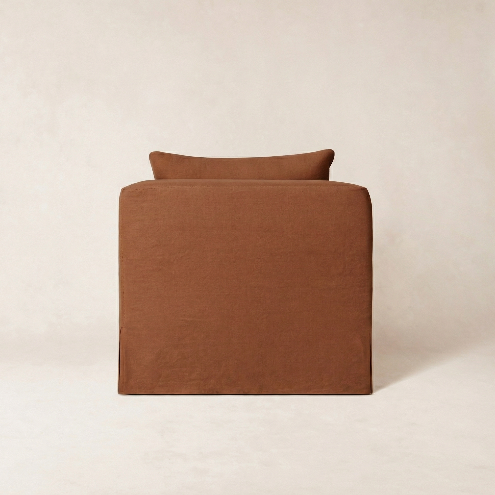 Fauteuil - Housse en lin belge avec coussin en duvet