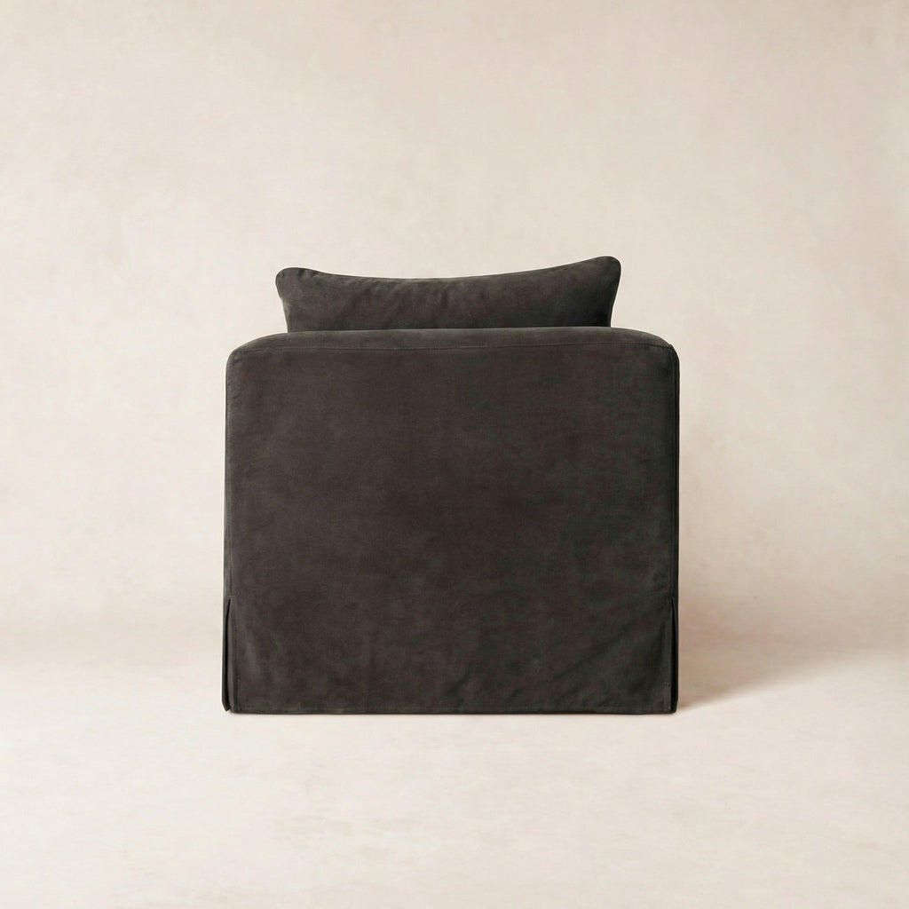 Fauteuil - Housse en lin belge avec coussin en duvet