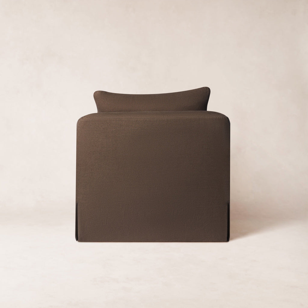 Fauteuil - Housse en lin belge avec coussin en duvet