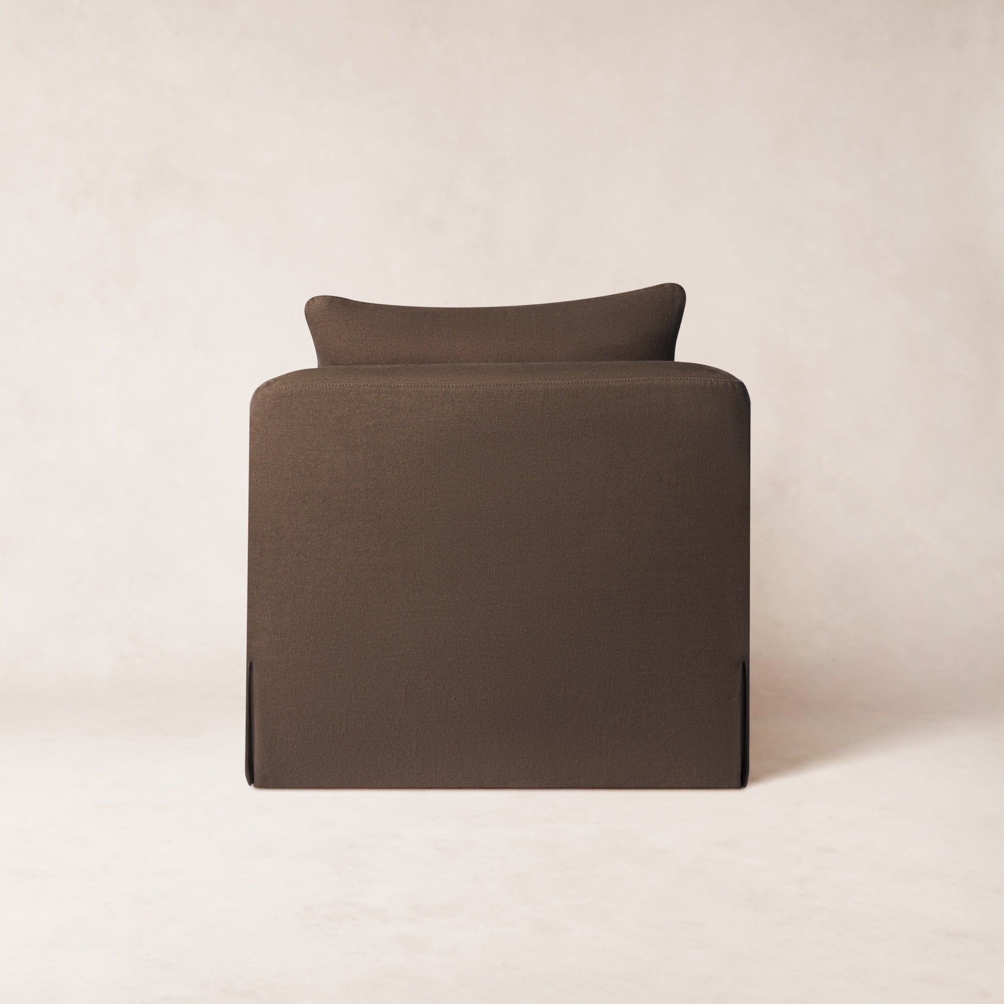 Fauteuil - Housse en lin belge avec coussin en duvet