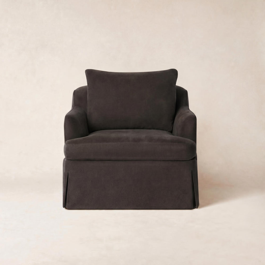 Fauteuil - Housse en lin belge avec coussin en duvet
