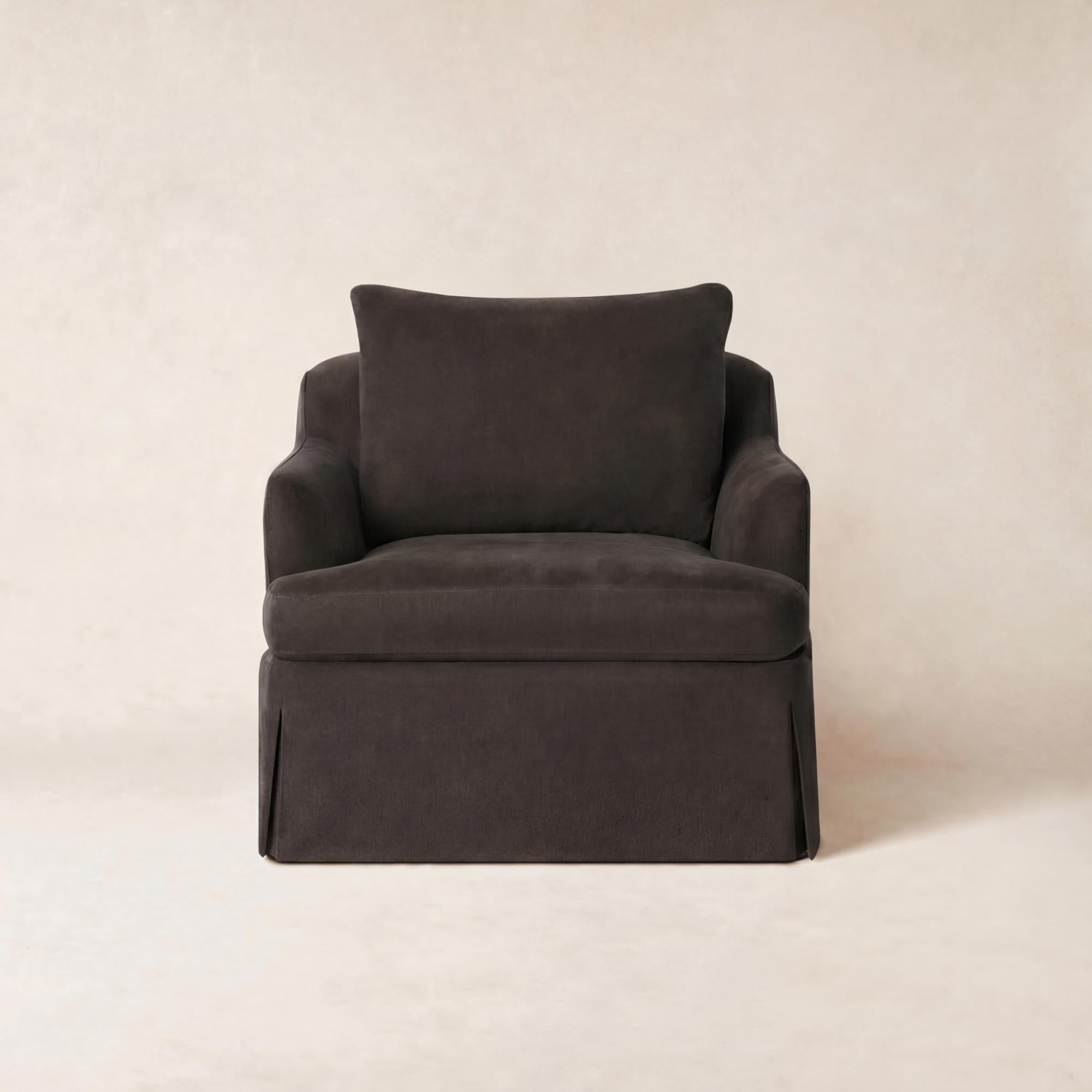 Fauteuil - Housse en lin belge avec coussin en duvet