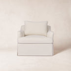 Fauteuil - Housse en lin belge avec coussin en duvet