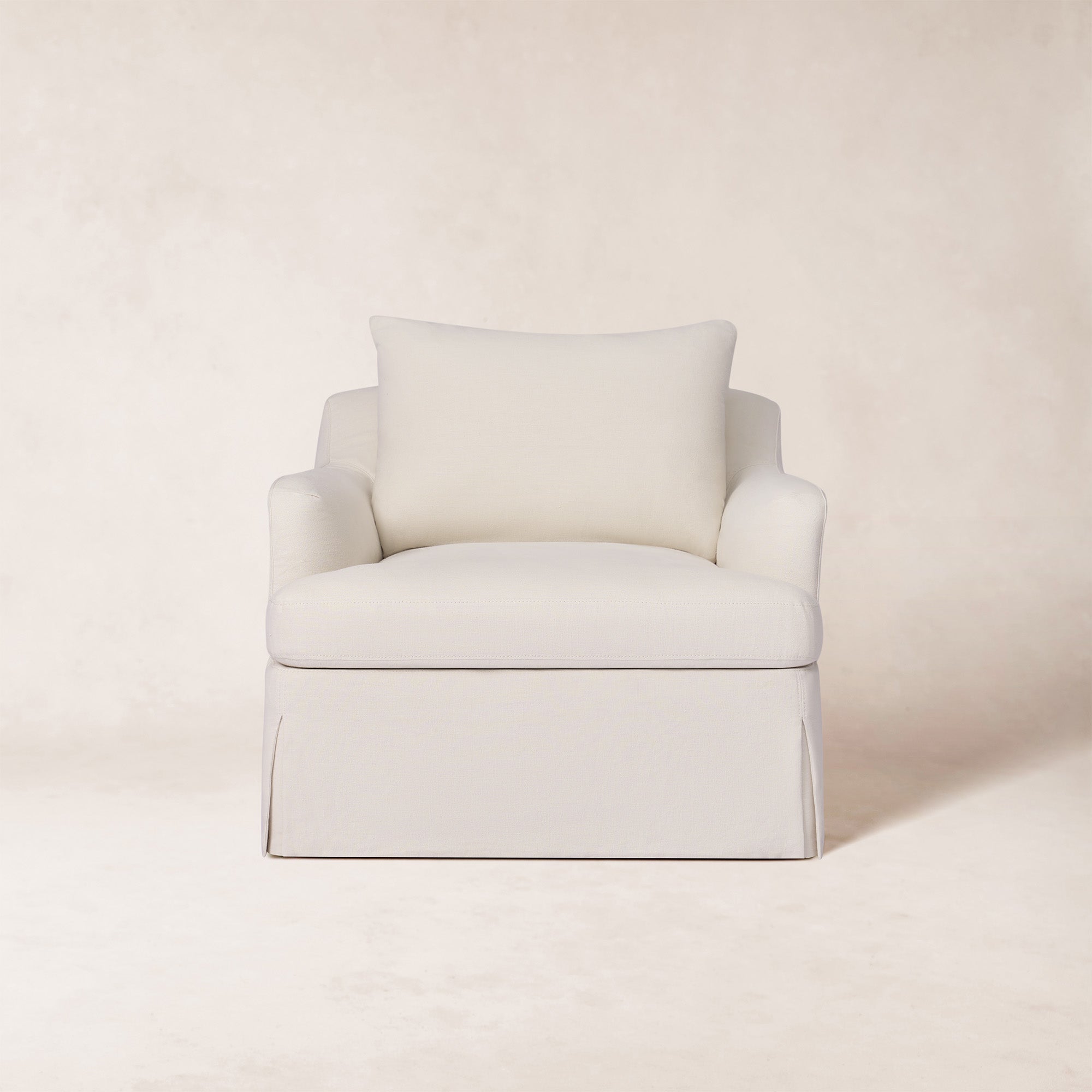 Fauteuil - Housse en lin belge avec coussin en duvet
