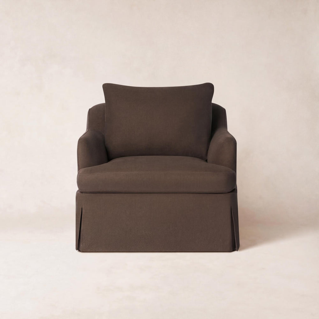 Fauteuil - Housse en lin belge avec coussin en duvet