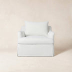 Fauteuil - Housse en lin belge avec coussin en duvet