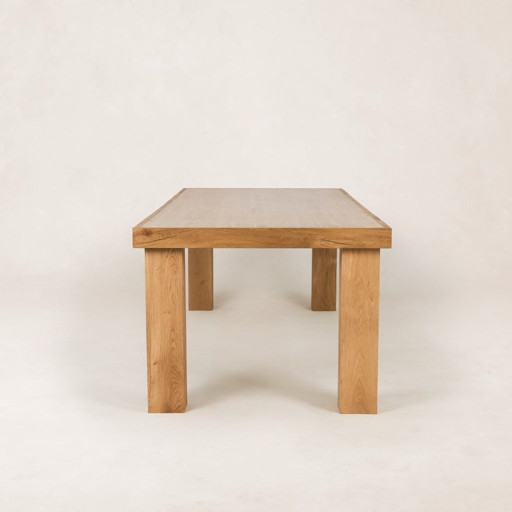 Table à manger d'extérieur - Cadre en fer blanc, plateau en verre