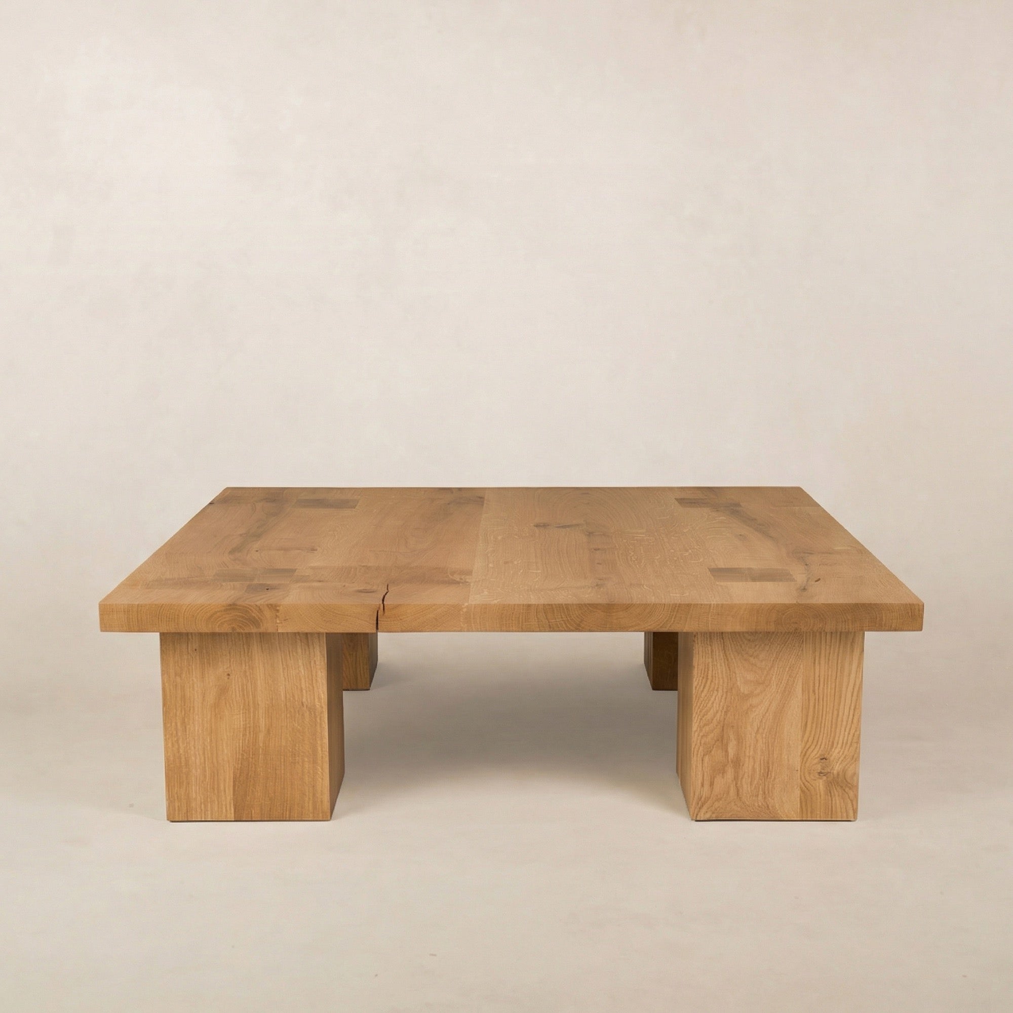 Table basse carrée en chêne blanc massif