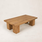Table basse rectangulaire en chêne blanc massif