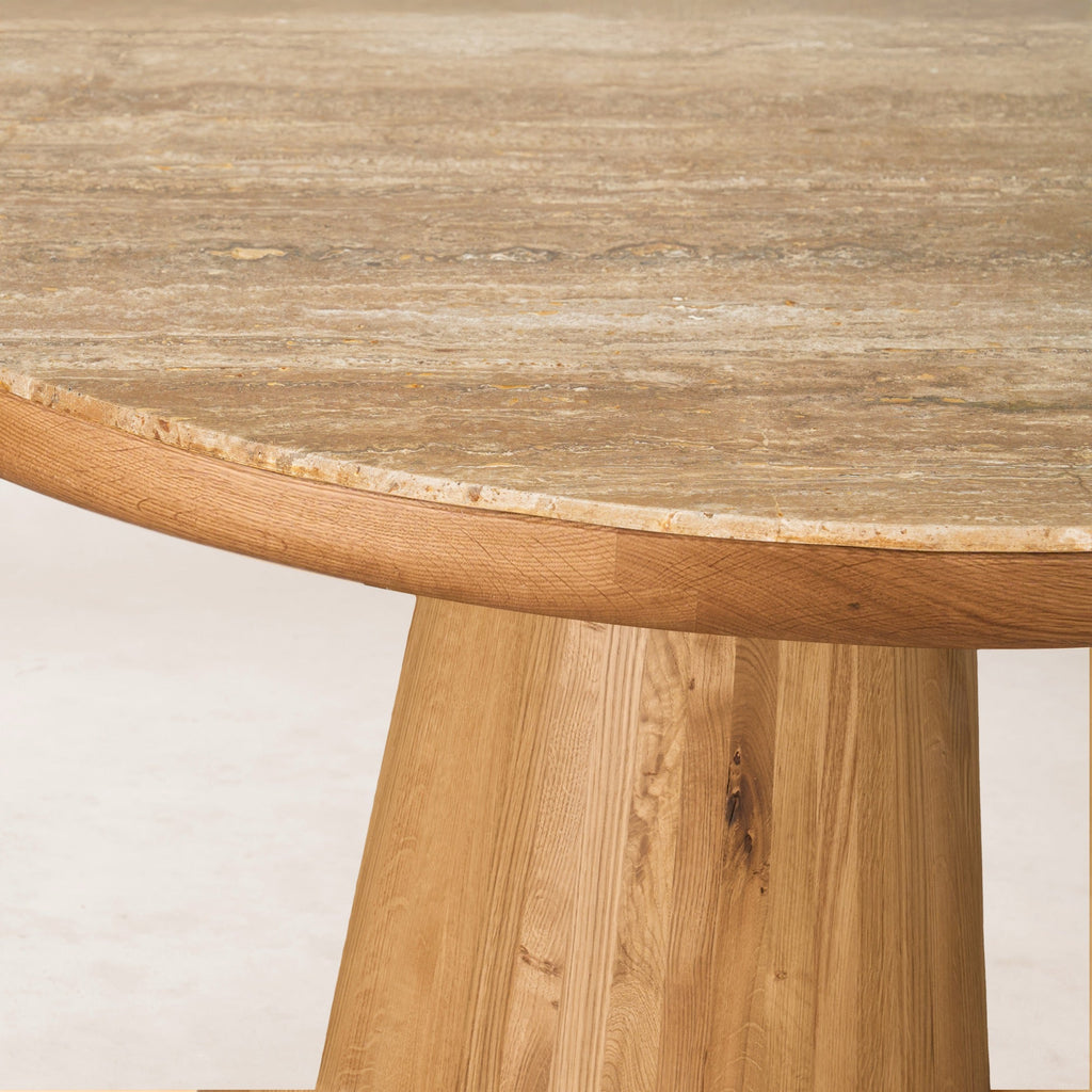 Table à manger extensible en chêne blanc massif - Finition naturelle