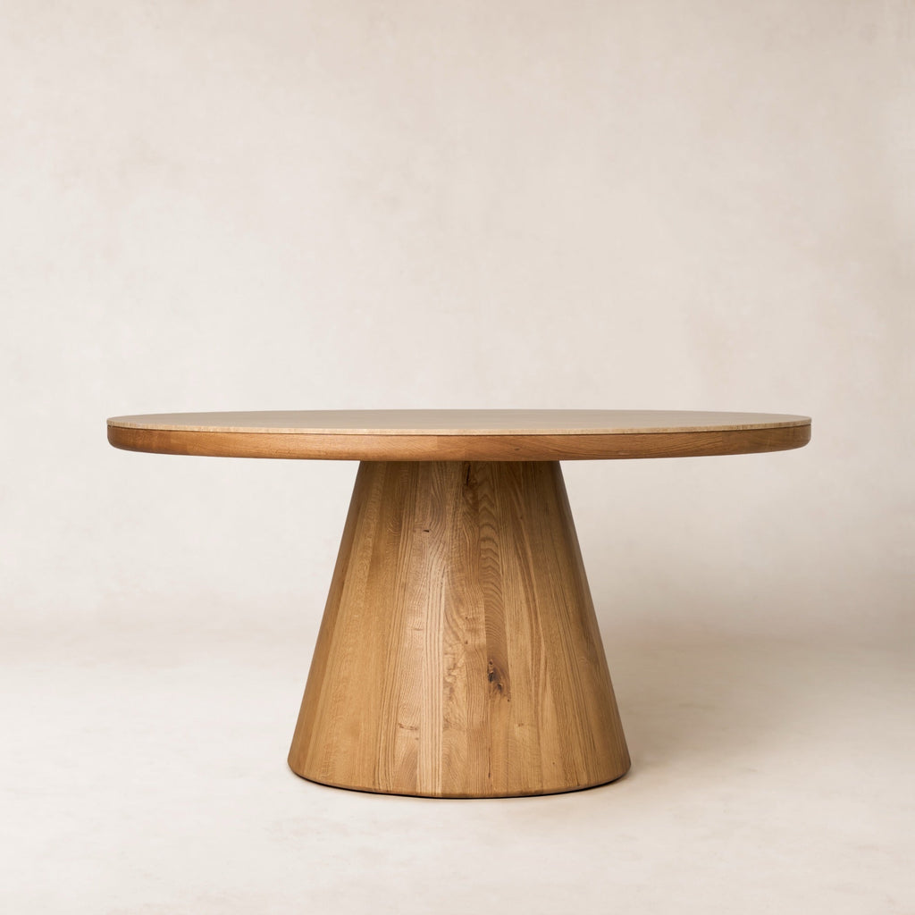 Table à manger extensible en chêne blanc massif - Finition naturelle